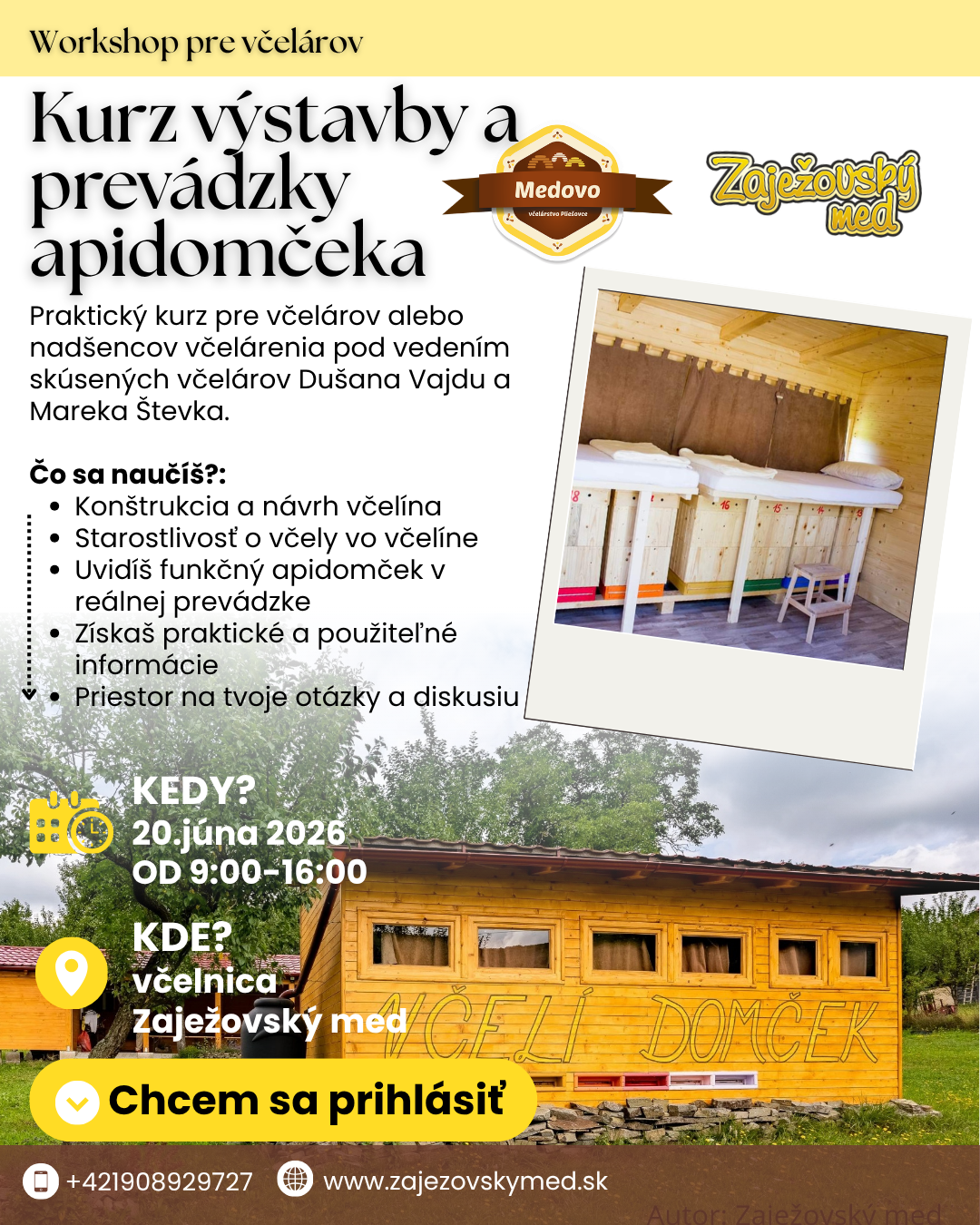 Kurz výstavby a prevádzky apidomčeka