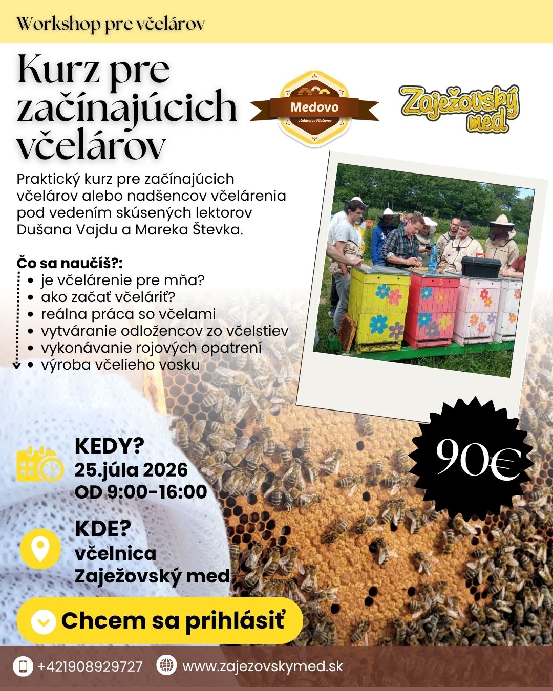 Kurz pre začínajúcich včelárov 25.7.2026